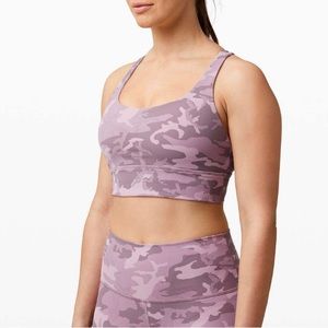 NWT Lululemon Energy Bra Long Line Incognito Camo Size 6